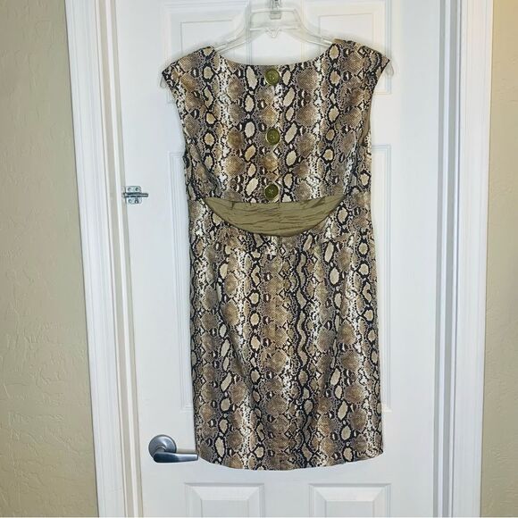 MICHAEL MICHAEL KORS Snakeskin Open Back Dress Size 10 - Picture 11 of 11